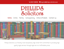 Tablet Screenshot of phillips-solicitors.co.uk